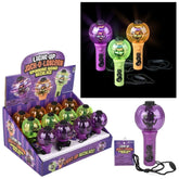 Light Up Jack O Lantern Spinning Wand Necklace Kids Toy - Assorted